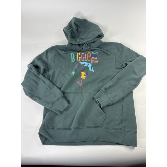 Biggie Smalls Hoodie Adult Medium Green Colorful Graphic Rap Hip Hop Street Y2K - Picture 1 of 6